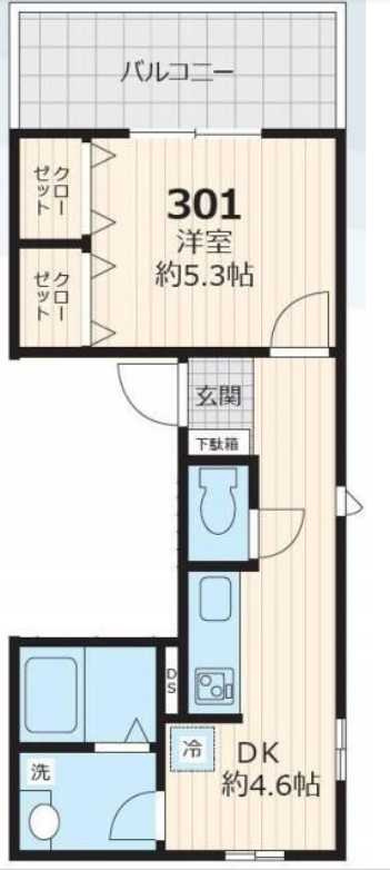 リッカ　最上階　角部屋　築浅の間取り