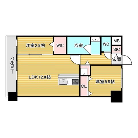 スプランディッドライズ新大阪ノースの間取り