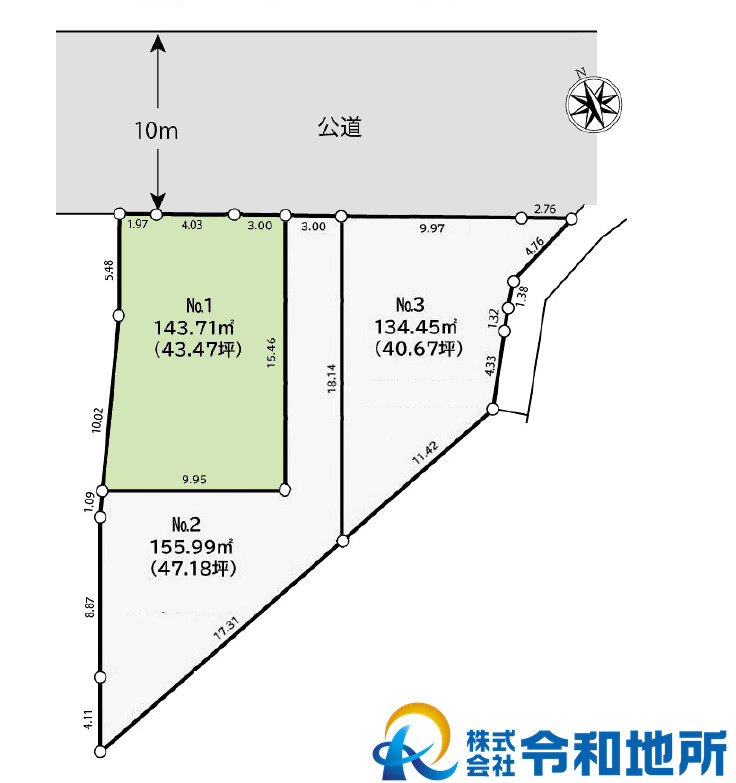 売地　茅ヶ崎市下町屋3丁目の土地図