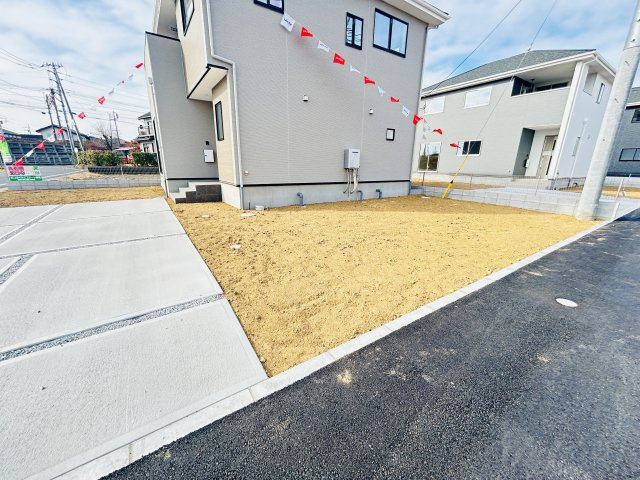 新築　渋川市八木原　3号棟の庭|渋川市八木原