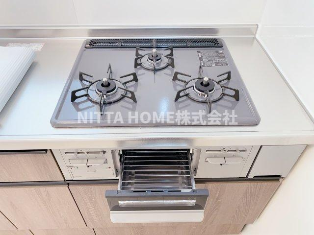 レーブ・ノアのキッチン|ガスコンロ&グリル付き◆