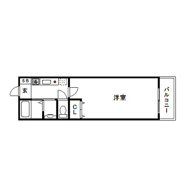 神戸市中央区磯上通３丁目の賃貸マンションの間取り