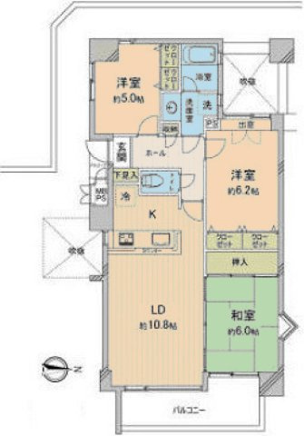 ダイアパレスモナークヒルズ新庄の間取り