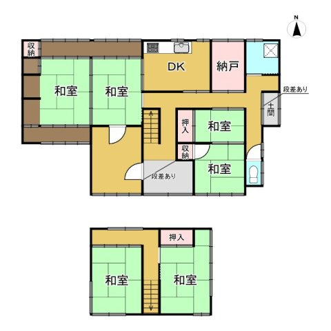 【価格改定】亀岡市篠町山本南条のその他|現況古家の間取り図です。部屋数が多く、大人数のご家族様にぴったりです。（水廻りなどリフォーム必要）