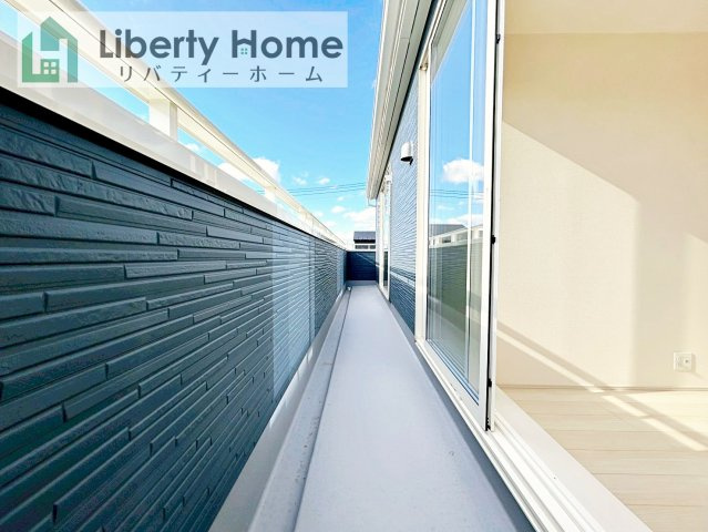 ひたちなか市稲田10期　新築戸建　6号棟のバルコニー