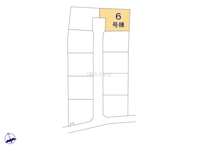 ひたちなか市稲田10期　新築戸建　6号棟の区画図