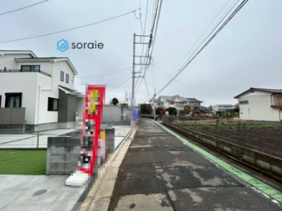 所沢上新井　全8棟　ハートフルタウンの前面道路含む現地写真|令和7年12月25日撮影。