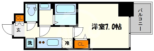 プレサンス心斎橋レヨンの間取り|プレサンス心斎橋レヨン　間取り