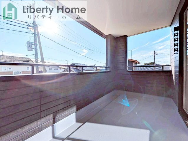 ひたちなか市稲田10期　新築戸建　1号棟のバルコニー