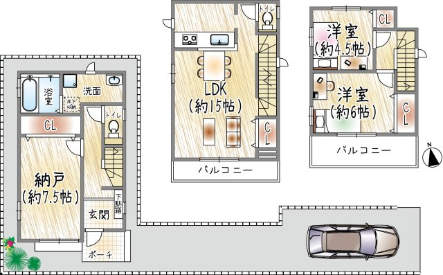 浜町の間取り|2号棟