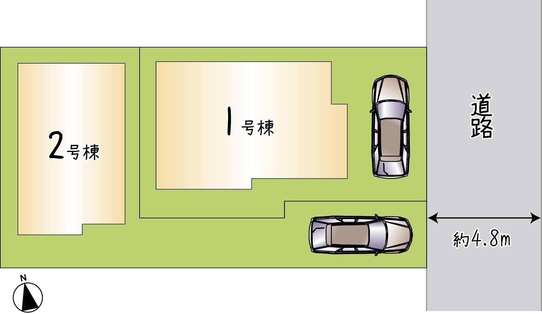 浜町の区画図