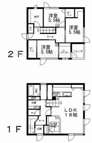 【間取り】 | 北見市緑ヶ丘中古住宅