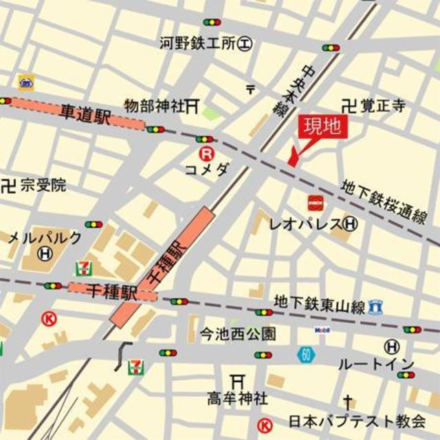 ルーエ千種の地図