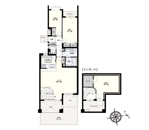 センター北駅から10分　港北ファミールガーデンC棟　人気のメゾネット