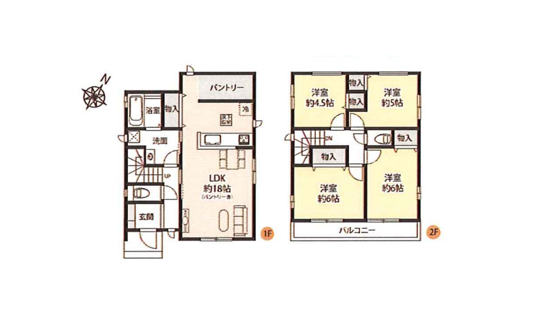 さいたま市北区吉野町2丁目217番　新築一戸建て　Dの間取り|さいたま市北区吉野町2丁目217番　新築一戸建て　D、4LDK、土地面積120.14m2、建物面積97.29m2