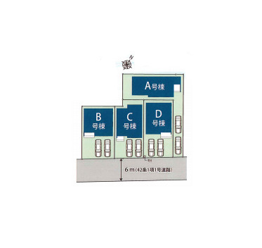 さいたま市北区吉野町2丁目217番　新築一戸建て　Dの区画図|D号棟