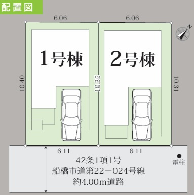 グラファーレ船橋市北本町２丁目２期の区画図