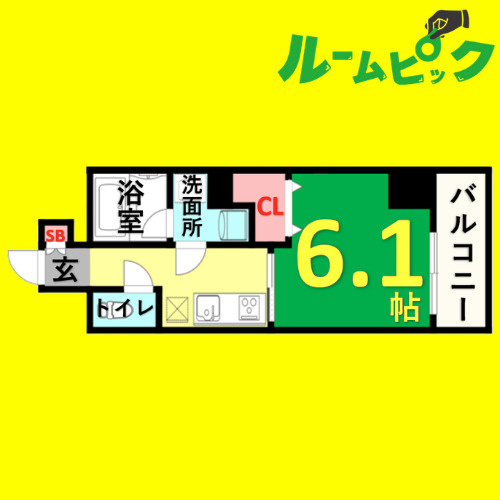 プレミアム黒川　名古屋市賃貸　仲介手数料無料の間取り