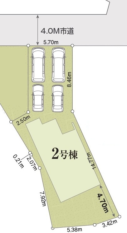 LIGNAGE　あきる野三内第1期全3棟　2号棟の区画図