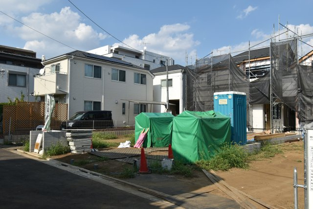 石神井台8丁目・新築戸建・1号棟の前面道路含む現地写真
