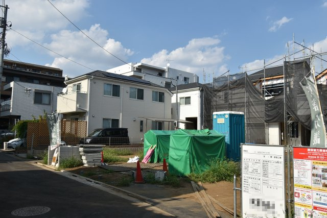 石神井台8丁目・新築戸建・1号棟の前面道路含む現地写真