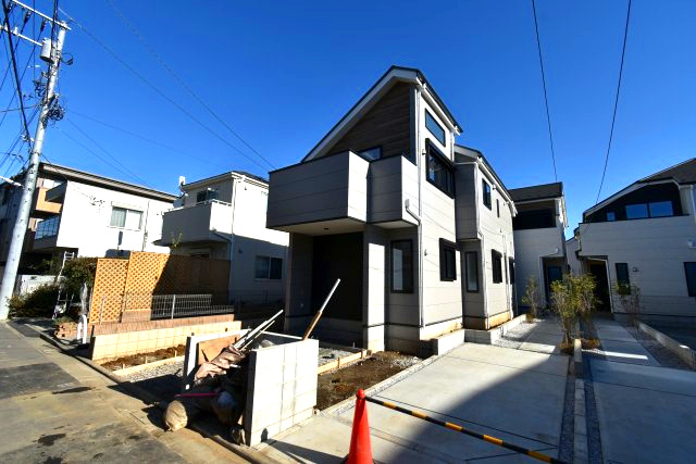 石神井台8丁目・新築戸建・1号棟の前面道路含む現地写真
