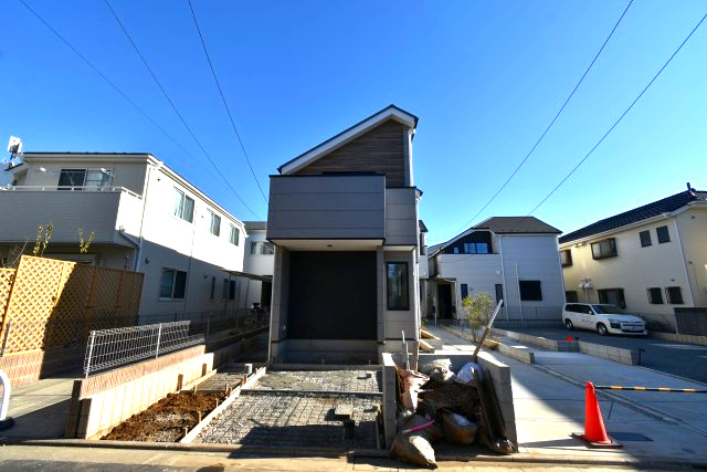 石神井台8丁目・新築戸建・1号棟の前面道路含む現地写真