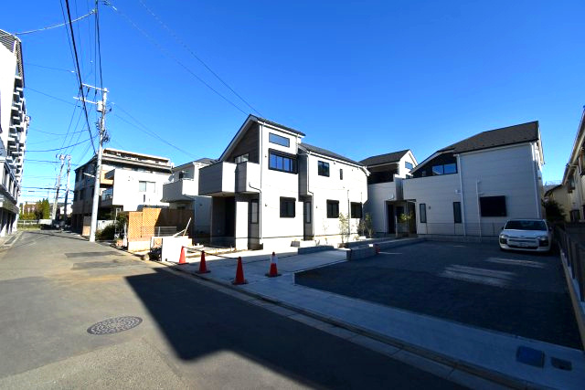 石神井台8丁目・新築戸建・1号棟の前面道路含む現地写真