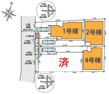 石神井台8丁目・新築戸建・1号棟の区画図