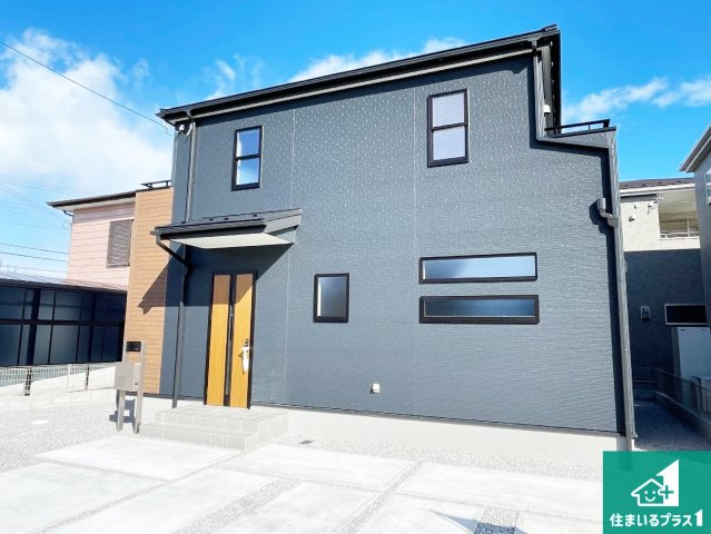 近江八幡市音羽町　新築一戸建ての外観|お客様に長く安心して住んでいだだける事にこだわった家づくり！住んでからのアフターサービスにもしっかりと取り組んでいます！