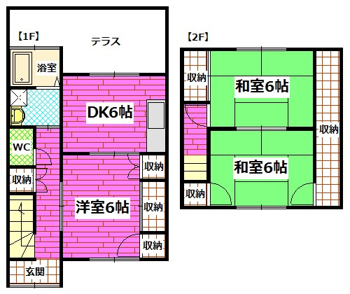 浦田貸家の間取り