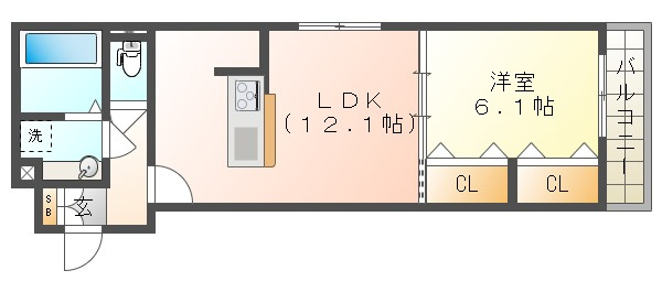 エムライズ材木町の間取り