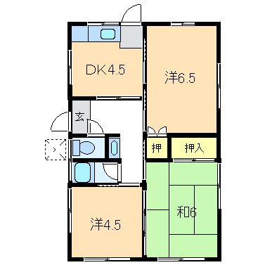 山根アパートの間取り