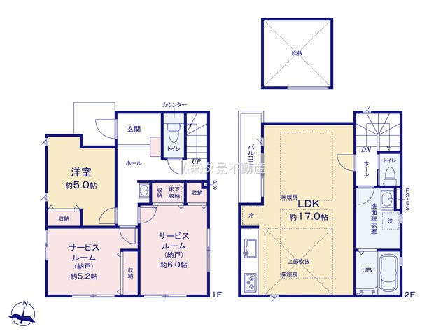 《仲介手数料無料》練馬区石神井台８丁目20-27新築一戸建てケイアイグレースの間取り