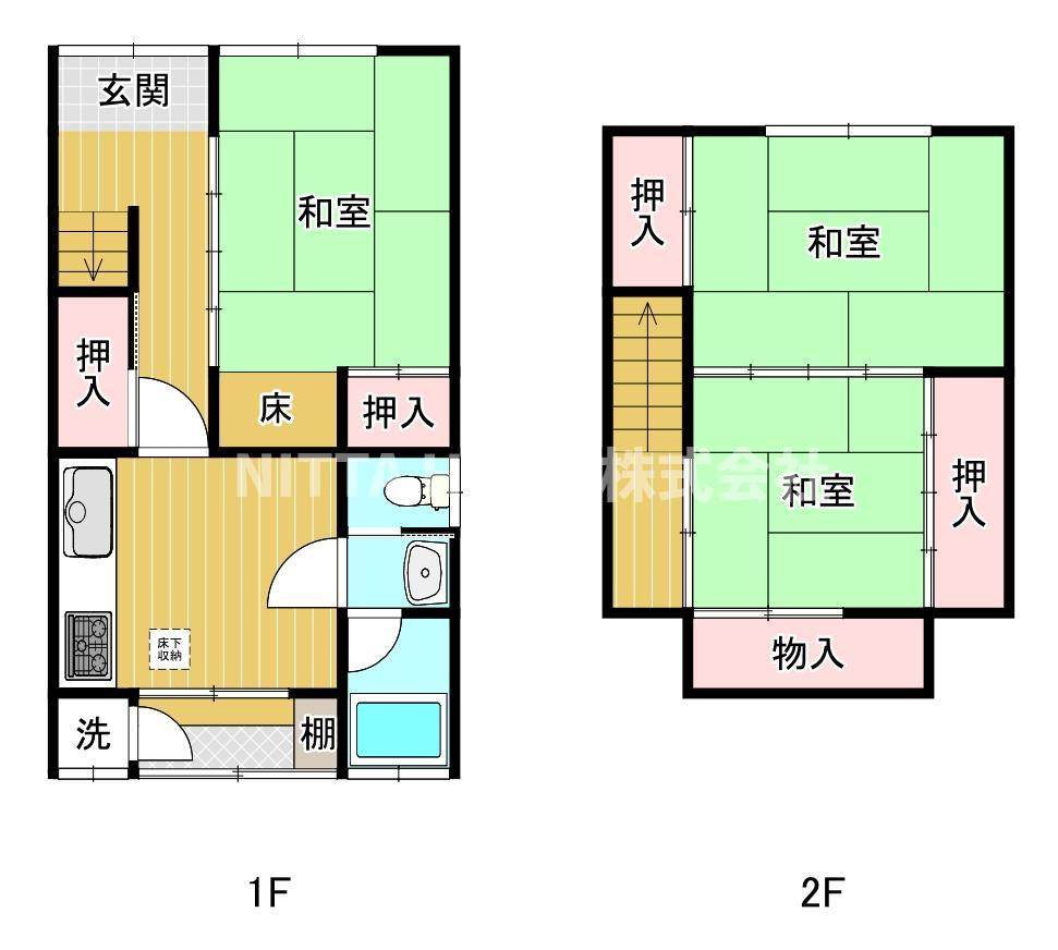 石井貸家の間取り|一軒家タイプの物件です◎