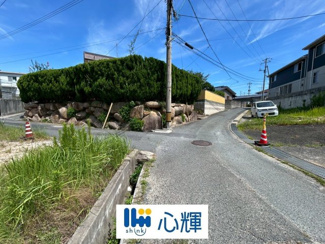 【前面道路含む現地写真】 | 宇部市開6丁目土地 (764-23／73坪） | 現地（2025年8月28日撮影）