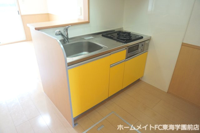 菊池郡菊陽町武蔵ヶ丘北３丁目のアパートのキッチン