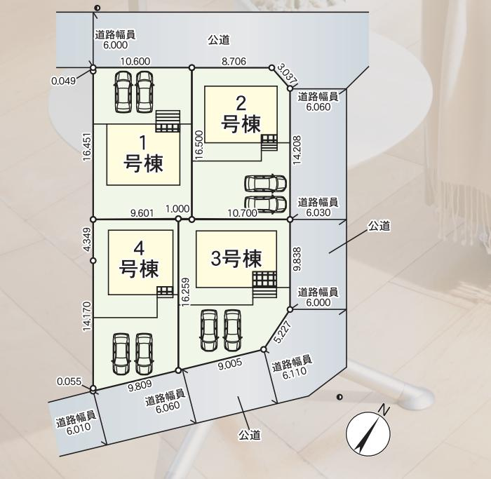 ひたちなか市相金町第1　新築戸建　2号棟の区画図