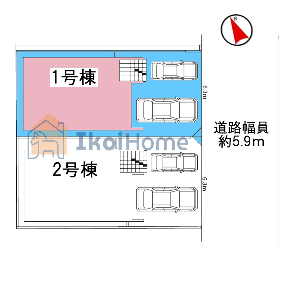 神戸市西区伊川谷町潤和　1号棟　新築戸建の周辺|【ホームページに現地動画掲載中】●年中無休：当日予約可●全体区画図です。前面道路広々ございます！