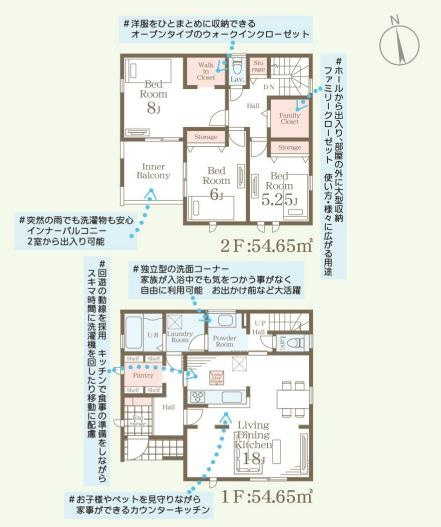 古河市鴻巣第6　新築戸建　1号棟の間取り