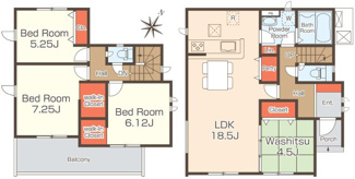 【間取り】 | 郡山市富田町大徳南新築一戸建て4棟
