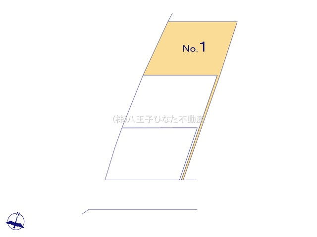 『八王子市新築戸建て』八王子市めじろ台3-7-1【仲介手数料無料】の区画図|～仲介手数料無料☆八王子ひなた不動産～　八王子市めじろ台　新築戸建て