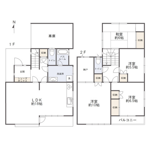 木太町　戸建の間取り
