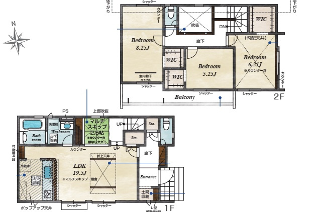 三島市谷田　新築戸建　全2棟　2号棟の間取り