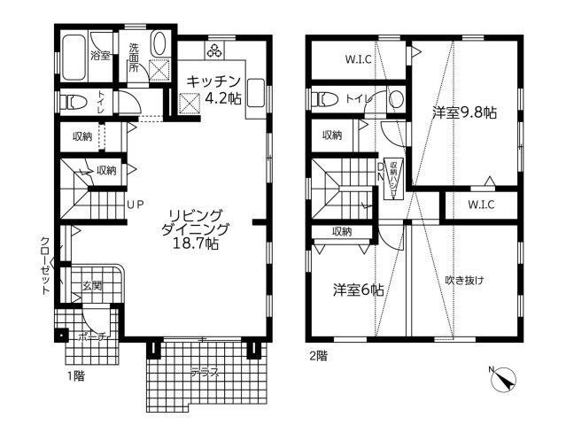 海徒歩2分！海辺ライフ　の間取り|導線を考えられた間取り