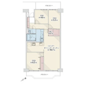 日商岩井リバーサイドマンションA棟☆仲介手数料無料☆の画像