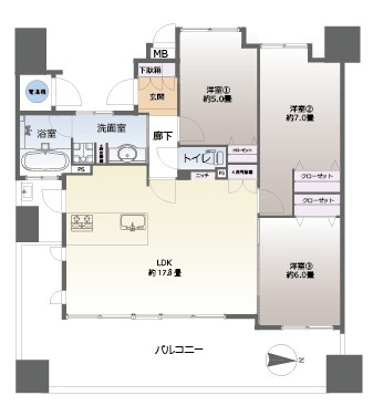 【間取り】 | グランドオークリビエ藤崎☆仲介手数料無料☆