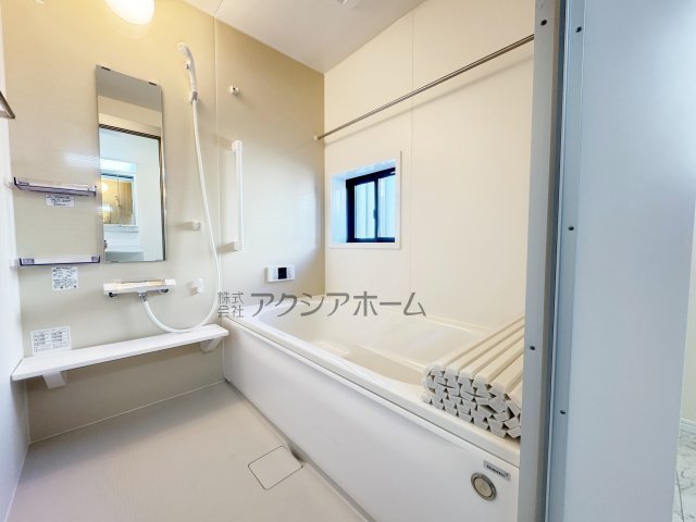 入間市仏子・全5棟　新築一戸建　E号棟　～IDS工法～の浴室|1坪サイズ・浴室乾燥機付ユニットバスで一日の疲れを癒しましょう♪