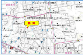 仲介手数料不要　よかタウンBloom東区健軍3丁目2期【健軍小・湖東中】の地図|カーナビ➡熊本市東区健軍3丁目17-7