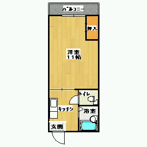 【間取り】 | ハイツ朝日橋 | ハイツ朝日橋　302号室